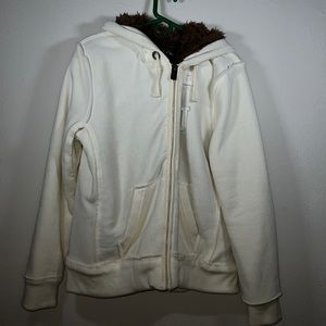 Boobies Denim, Jacket, Large, Faux Fur inside, Tan Outside, Purchased in Mexico